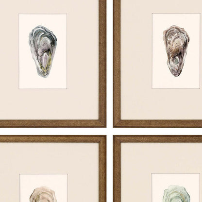 Set Of Four Ocean Blades Gold Framed Print Wall Art HomeRoots