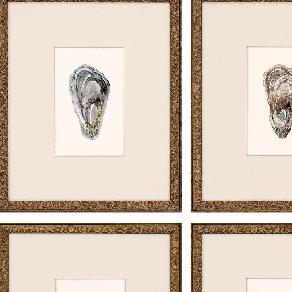 Set Of Four Ocean Blades Gold Framed Print Wall Art HomeRoots