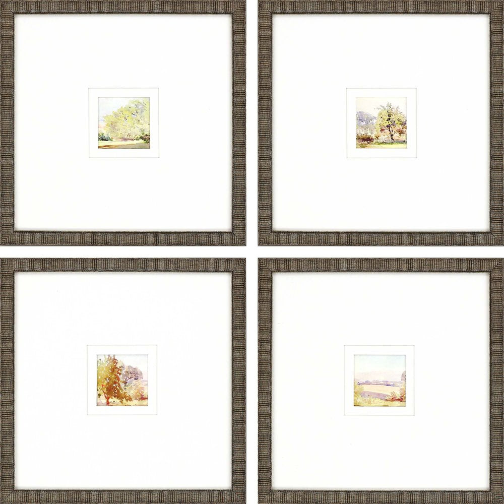 Set Of Four Petite Sunrise Gold Framed Print Wall Art HomeRoots