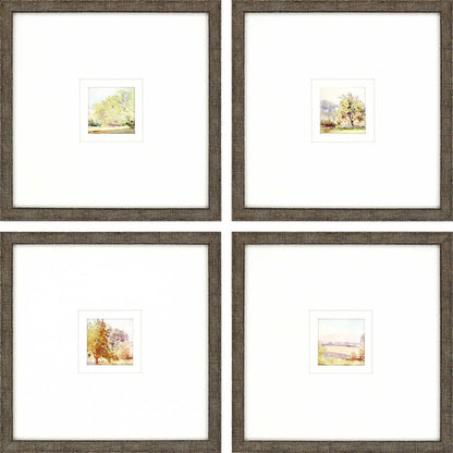 Set Of Four Petite Sunrise Gold Framed Print Wall Art HomeRoots