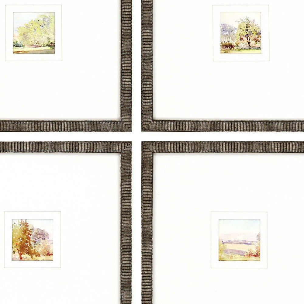 Set Of Four Petite Sunrise Gold Framed Print Wall Art HomeRoots