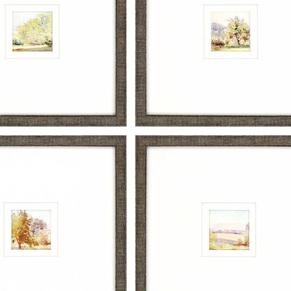 Set Of Four Petite Sunrise Gold Framed Print Wall Art HomeRoots