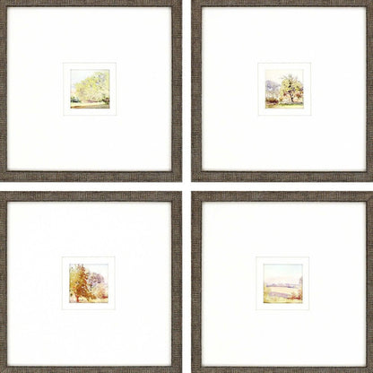 Set Of Four Petite Sunrise Gold Framed Print Wall Art HomeRoots