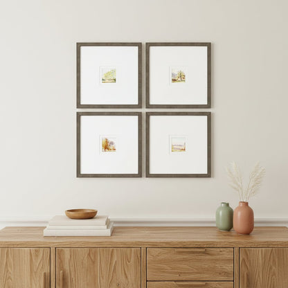 Set Of Four Petite Sunrise Gold Framed Print Wall Art HomeRoots