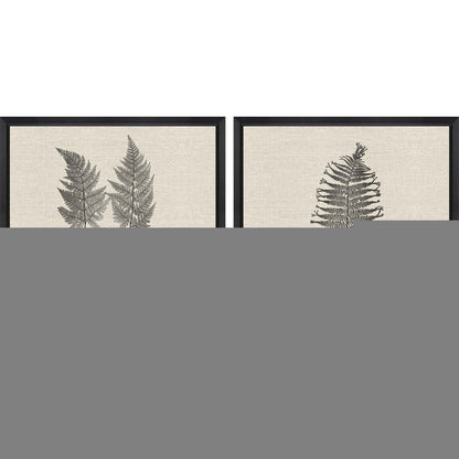 Set Of Two Modern Ferns I Brown Framed Print Wall Art HomeRoots