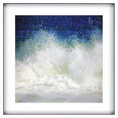Blue Ocean Splash White Shadowbox Framed Wall Art HomeRoots