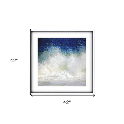 Blue Ocean Splash White Shadowbox Framed Wall Art HomeRoots