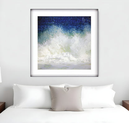 Blue Ocean Splash White Shadowbox Framed Wall Art HomeRoots