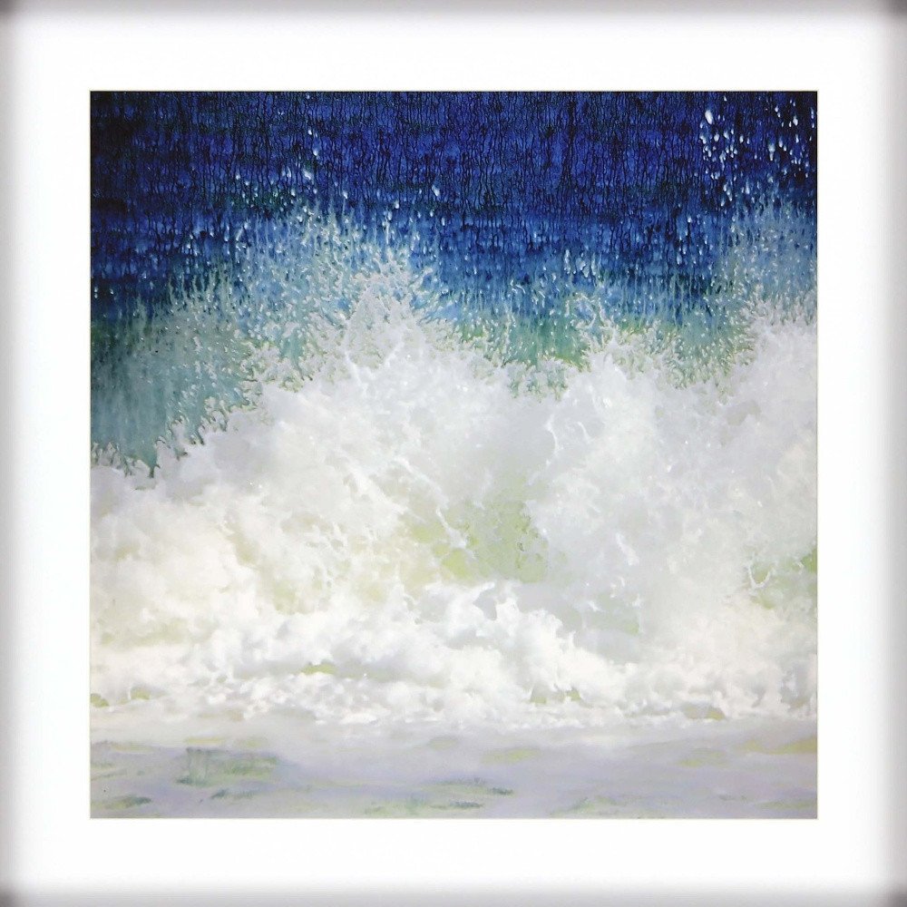 Blue Ocean Splash White Shadowbox Framed Wall Art HomeRoots