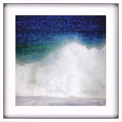 Blue Ocean Splash High White Shadowbox Framed Wall Art HomeRoots