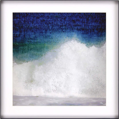Blue Ocean Splash High White Shadowbox Framed Wall Art HomeRoots