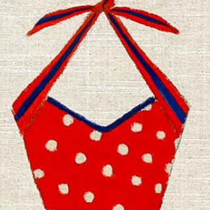 Set Of Four Red White And Blue Swimsuits Framed Print Wall Art HomeRoots
