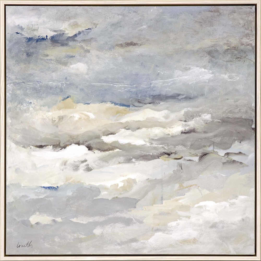 Sea Meets Sky White Floater Frame Print Wall Art HomeRoots