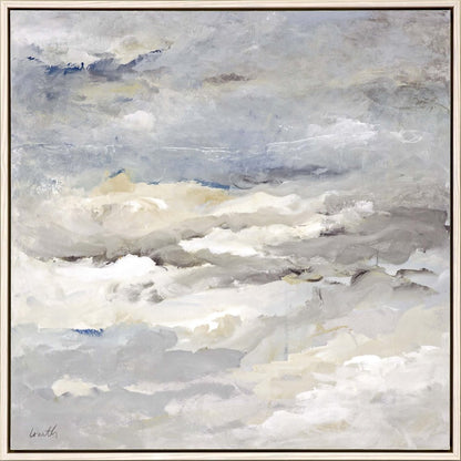 Sea Meets Sky White Floater Frame Print Wall Art HomeRoots