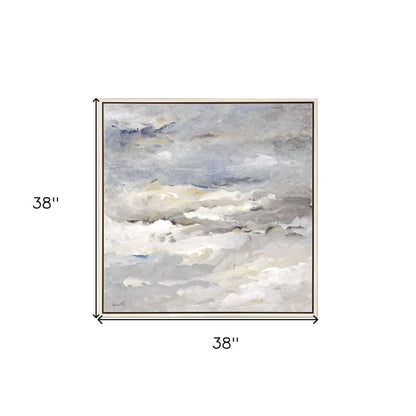 Sea Meets Sky White Floater Frame Print Wall Art HomeRoots