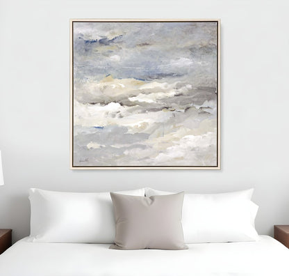 Sea Meets Sky White Floater Frame Print Wall Art HomeRoots