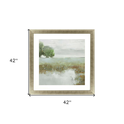 Trees and Creek I Framed Art Gold Picture Frame Print Wall Art HomeRoots