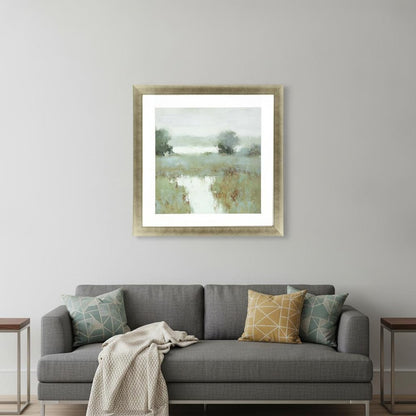 Trees and Creek II Framed Art Gold Picture Frame Print Wall Art HomeRoots