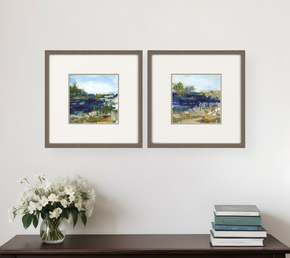 Set Of Two Coastal Sand Framed Art Brown Picture Frame Print Wall Art HomeRoots