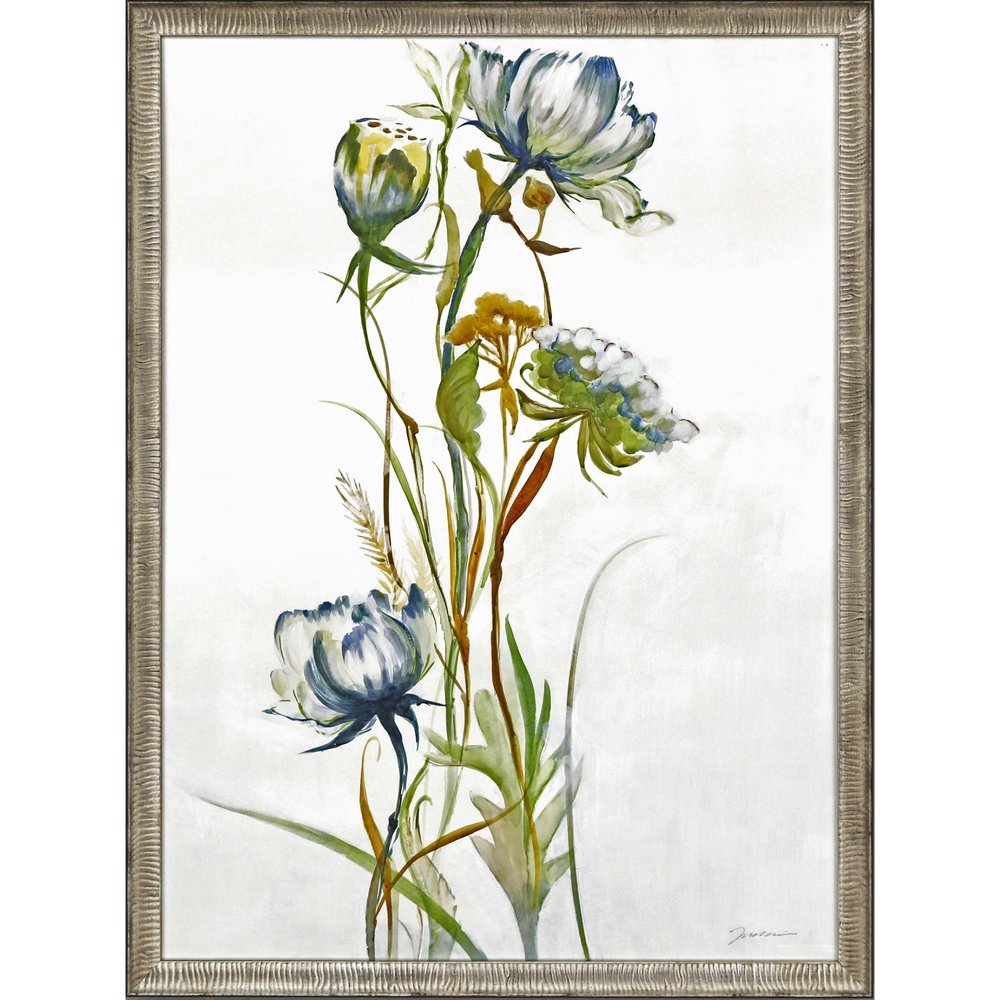 Late Summer Wildflower I Framed Art Silver Picture Frame Print Wall Art HomeRoots