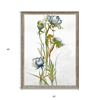 Late Summer Wildflower I Framed Art Silver Picture Frame Print Wall Art HomeRoots