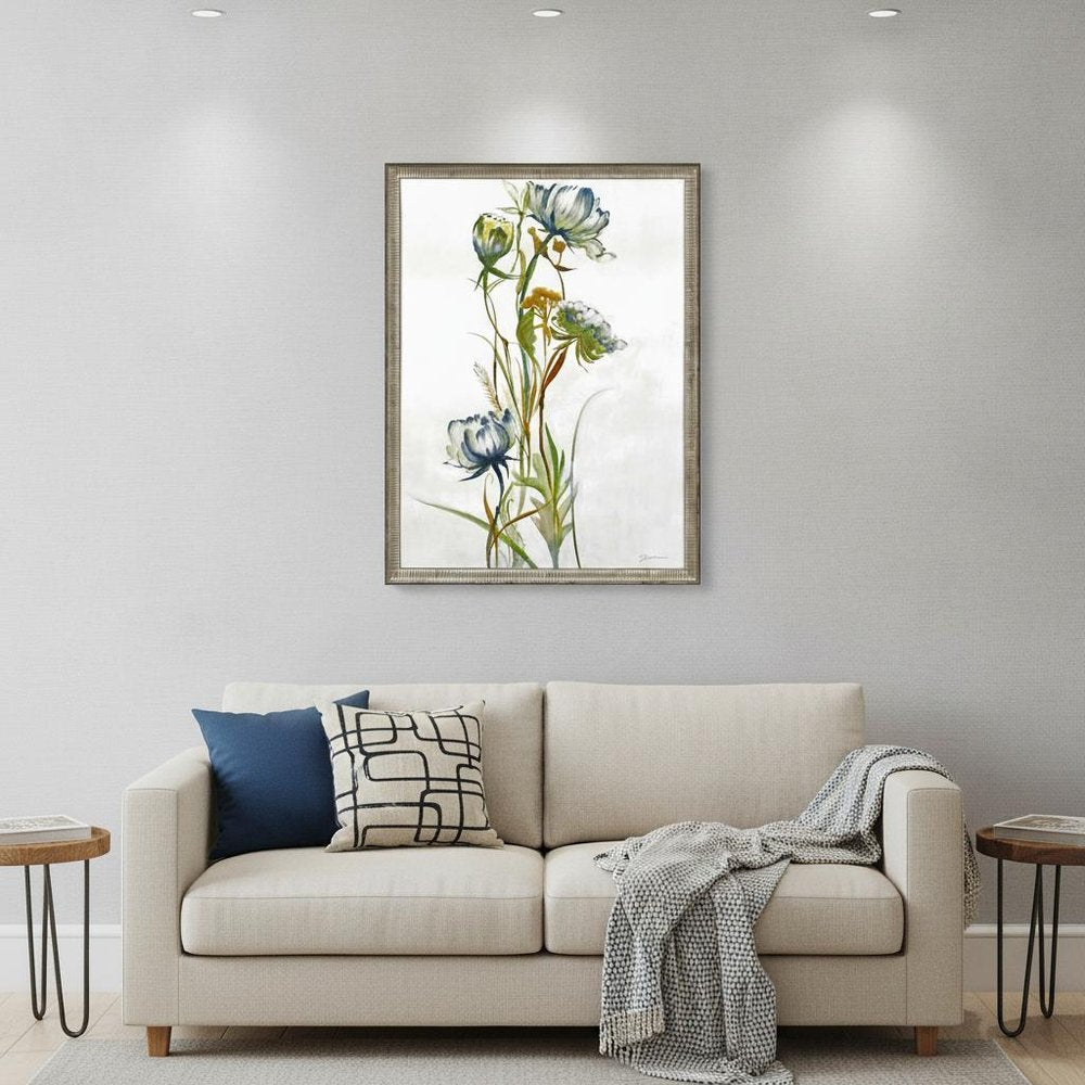 Late Summer Wildflower I Framed Art Silver Picture Frame Print Wall Art HomeRoots