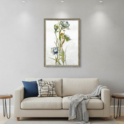 Late Summer Wildflower I Framed Art Silver Picture Frame Print Wall Art HomeRoots