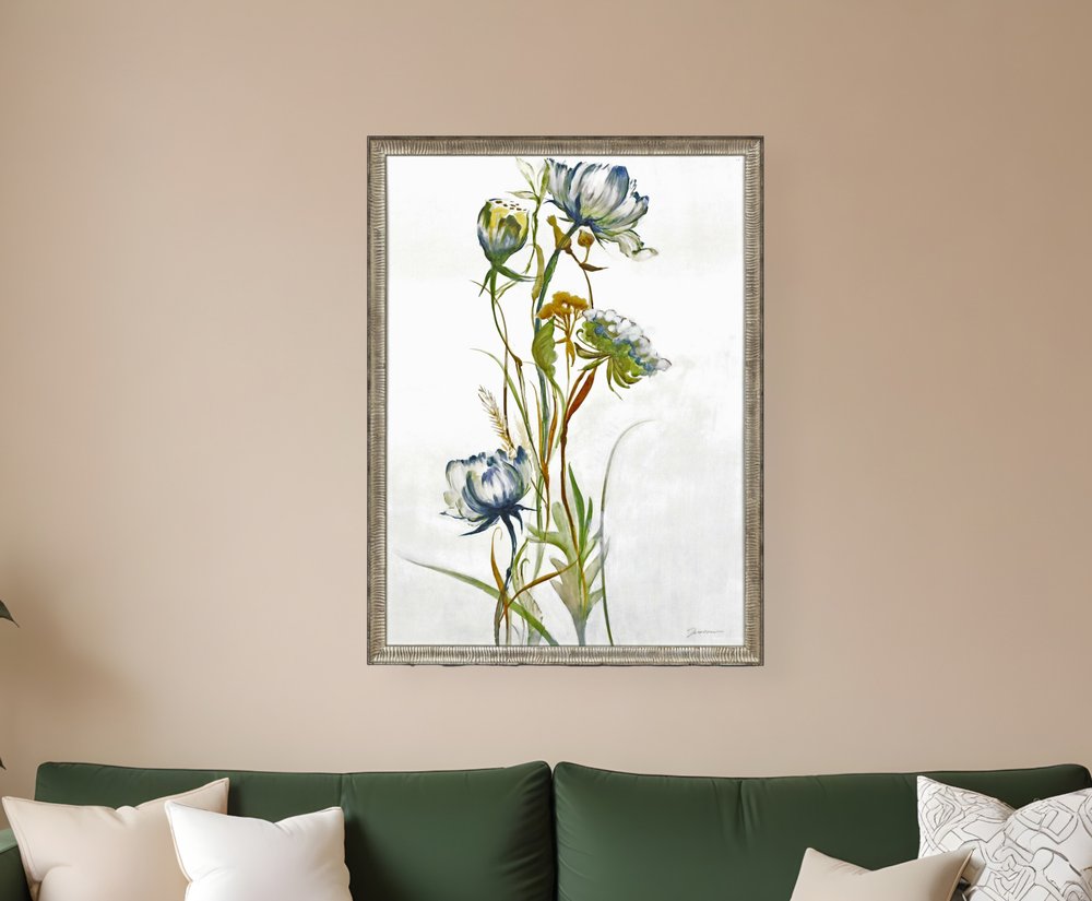 Late Summer Wildflower I Framed Art Silver Picture Frame Print Wall Art HomeRoots