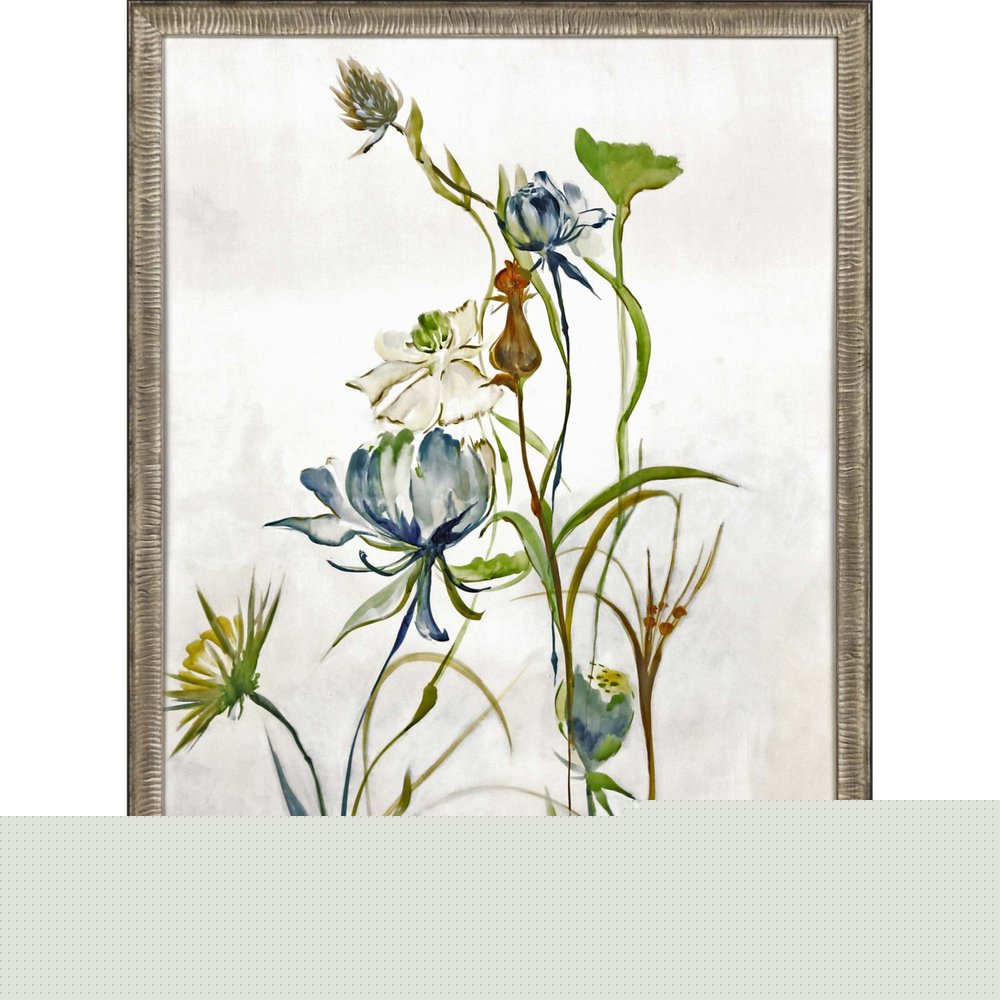 Late Summer Wildflower II Framed Art Silver Picture Frame Print Wall Art HomeRoots