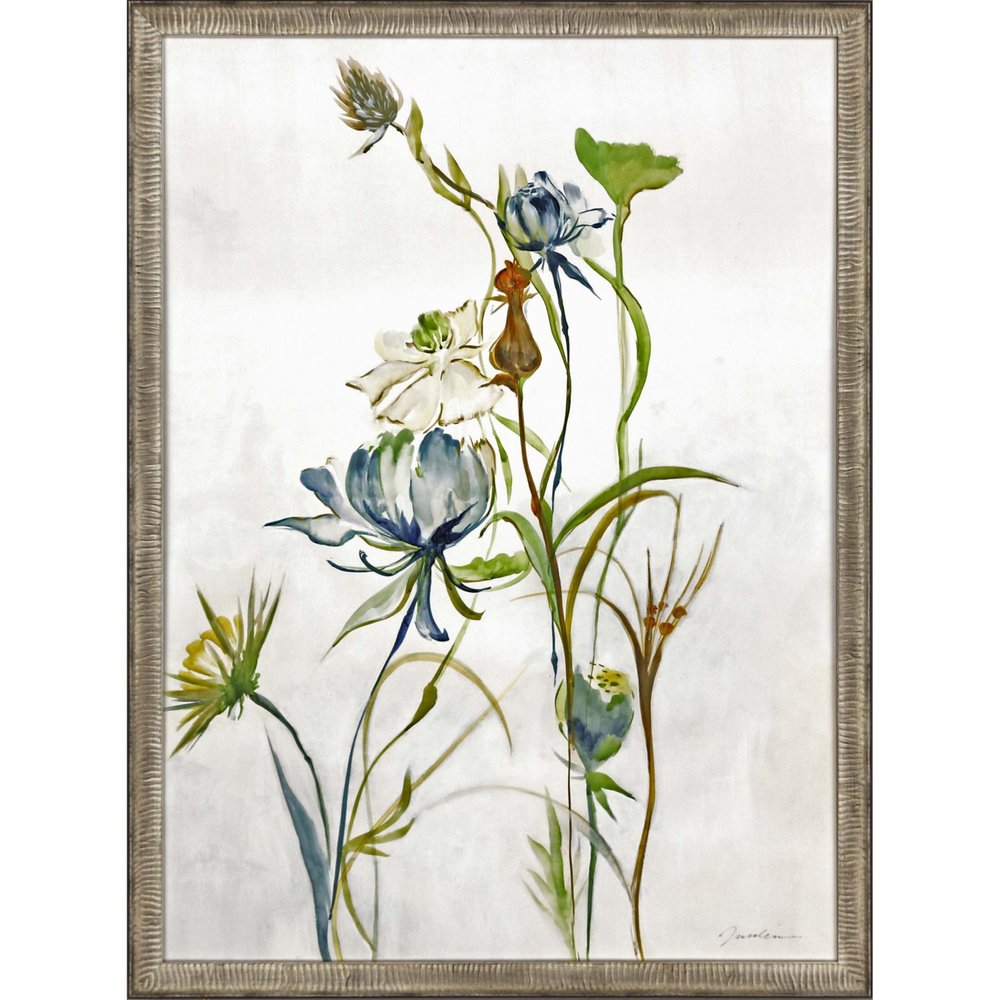 Late Summer Wildflower II Framed Art Silver Picture Frame Print Wall Art HomeRoots