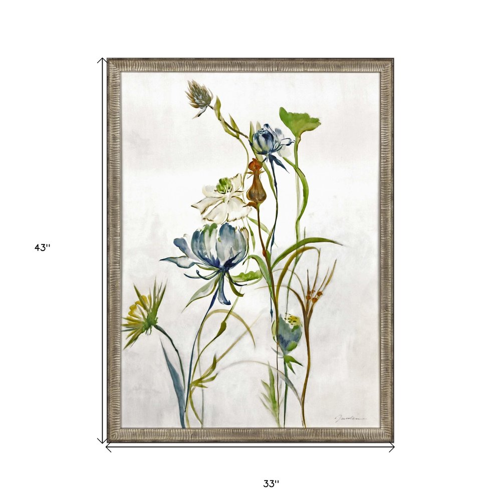 Late Summer Wildflower II Framed Art Silver Picture Frame Print Wall Art HomeRoots