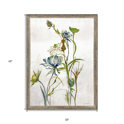 Late Summer Wildflower II Framed Art Silver Picture Frame Print Wall Art HomeRoots