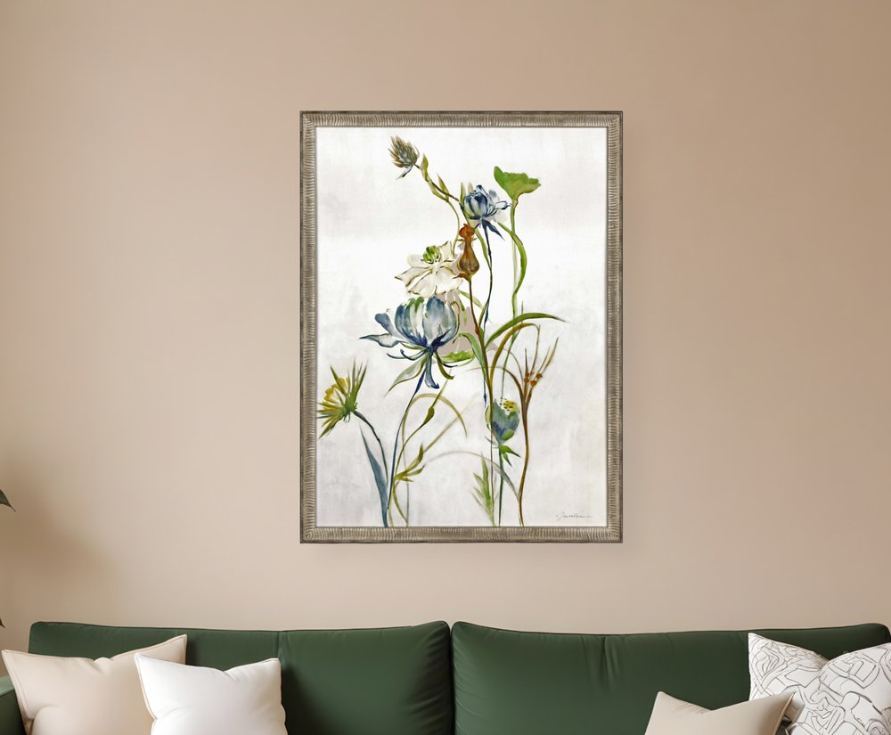 Late Summer Wildflower II Framed Art Silver Picture Frame Print Wall Art HomeRoots