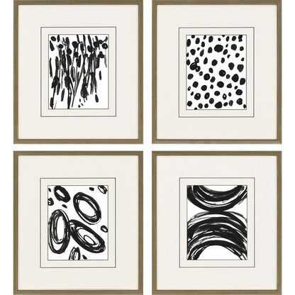 Set Of Four Perception Gold Framed Print Wall Art HomeRoots