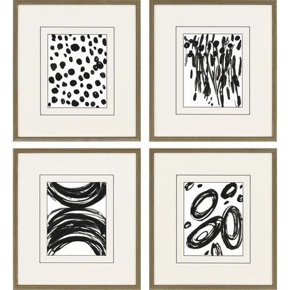 Set Of Four Perception Gold Framed Print Wall Art HomeRoots