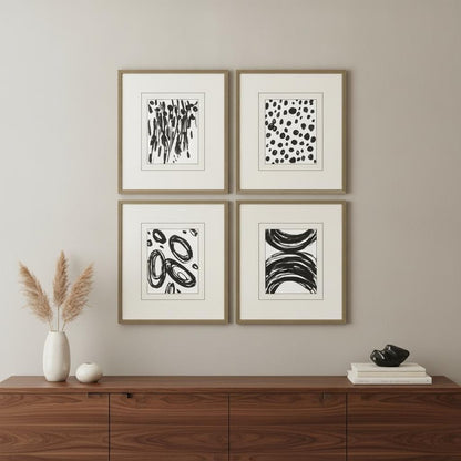 Set Of Four Perception Gold Framed Print Wall Art HomeRoots