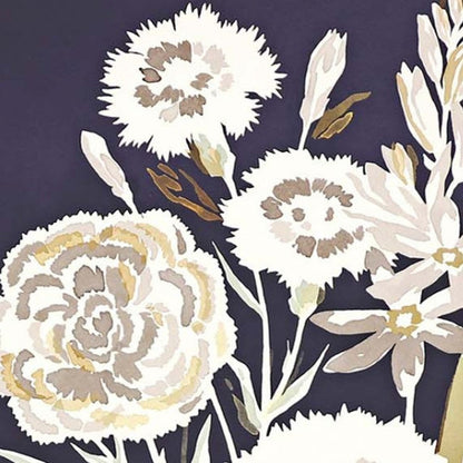 Set Of Four Midnight Florals Gold Framed Print Wall Art HomeRoots