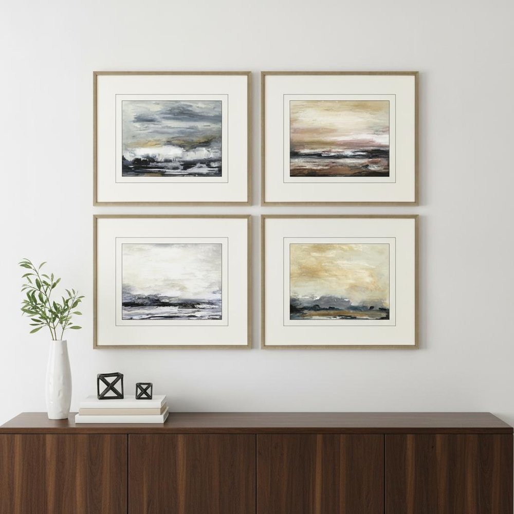 Set Of Four New Perspective Gold Framed Print Wall Art HomeRoots