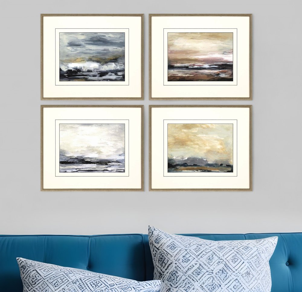 Set Of Four New Perspective Gold Framed Print Wall Art HomeRoots