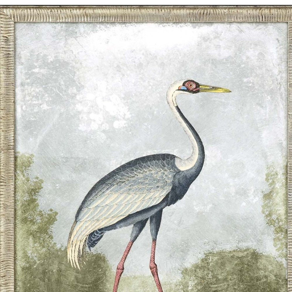 Set Of Two Cranes I Silver Framed Print Wall Art HomeRoots
