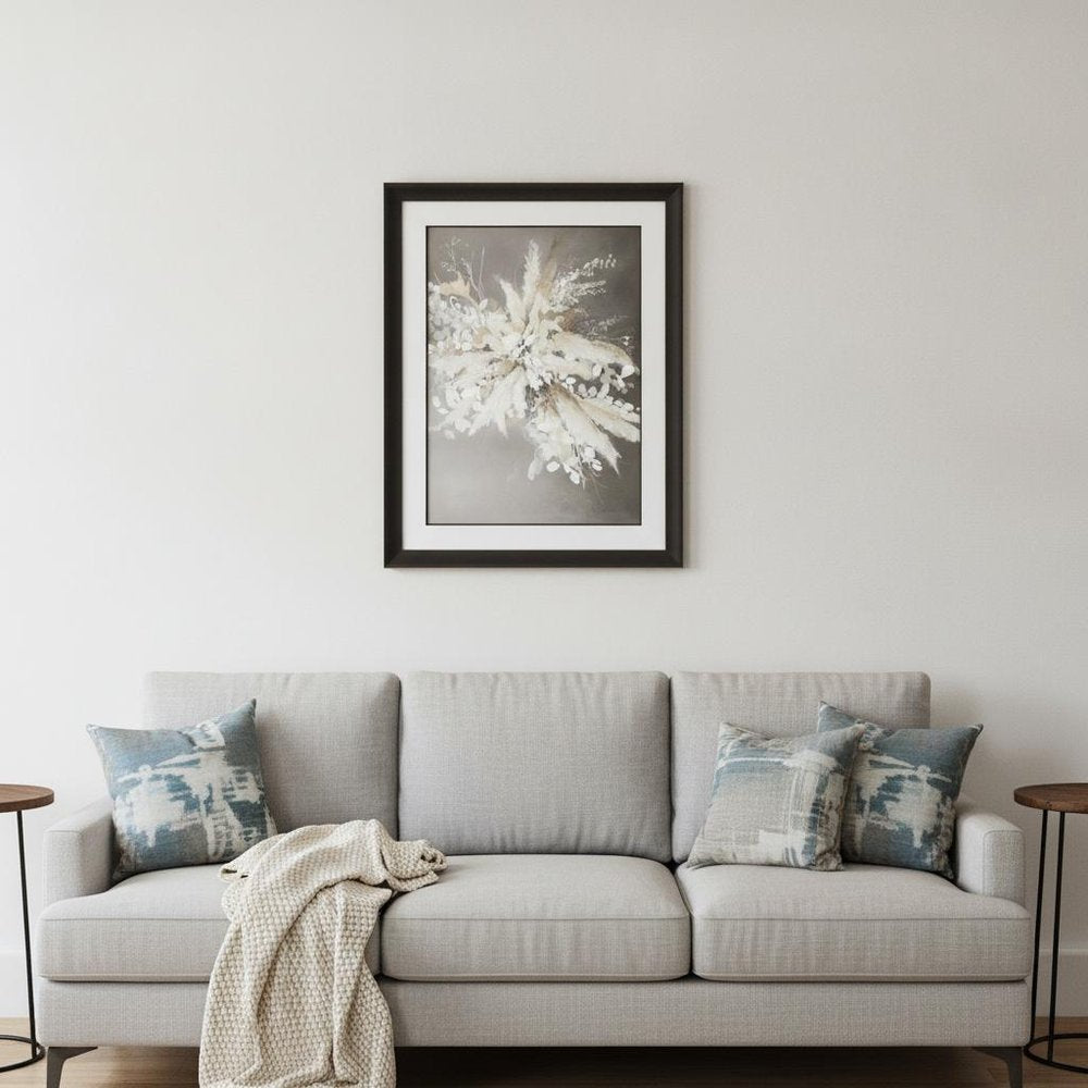 Light Leaves I Framed Art Brown Picture Frame Print Wall Art HomeRoots