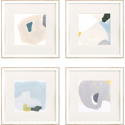 Set Of Four Tilt White Framed Print Wall Art HomeRoots