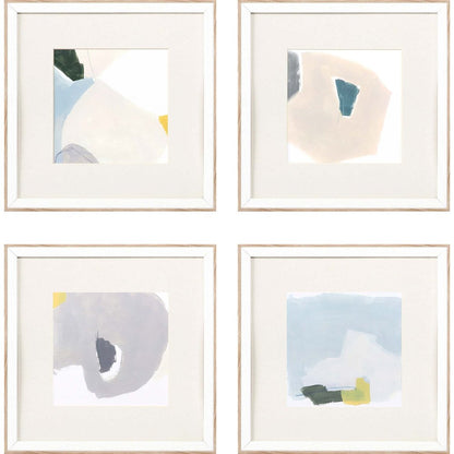 Set Of Four Tilt White Framed Print Wall Art HomeRoots