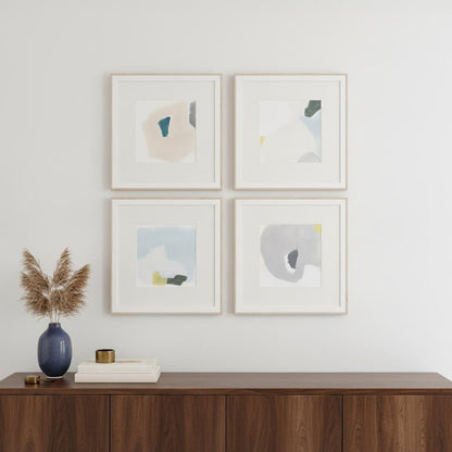 Set Of Four Tilt White Framed Print Wall Art HomeRoots