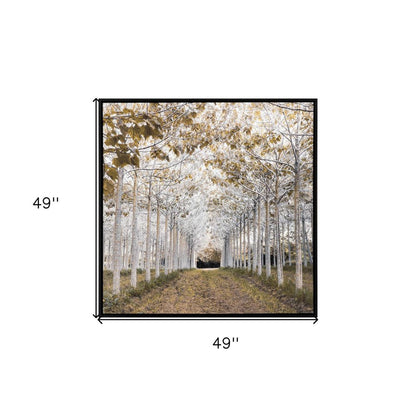 White Gold Canvas Black Floater Frame Print Wall Art HomeRoots