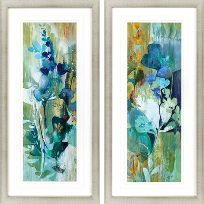 Set Of Two Botanical Illusion Gold Framed Print Wall Art HomeRoots