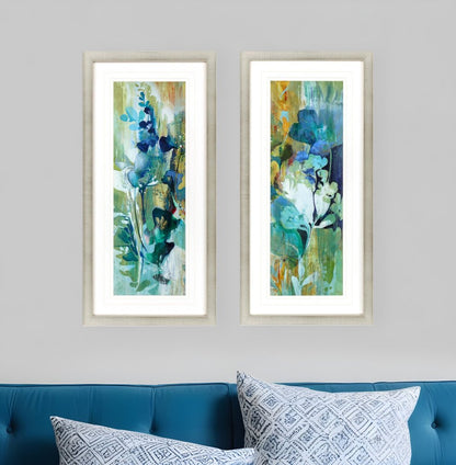 Set Of Two Botanical Illusion Gold Framed Print Wall Art HomeRoots