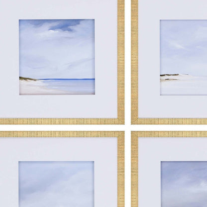 Set Of Four Shores Gold Framed Print Wall Art HomeRoots