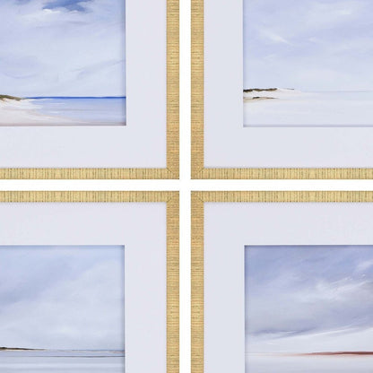 Set Of Four Shores Gold Framed Print Wall Art HomeRoots