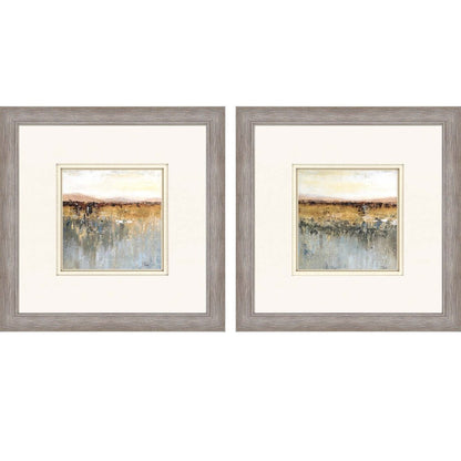 Set Of Two Antique Contemporary Framed Art Silver Picture Frame Print Wall Art HomeRoots
